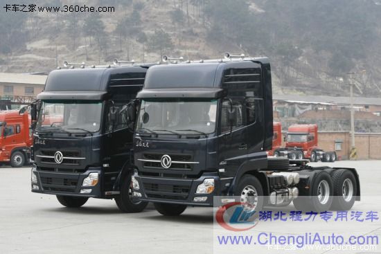东风天龙黑金刚_东风天龙牵引<a href=http://banguache.chengliauto.com/ target=_blank class=infotextkey>半挂车</a>介绍_湖北程力2011年主推东风天龙黑金刚轻量化普及版
